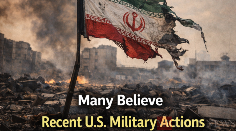 Many believe recent U.S. military actions against Iran have exceeded limits